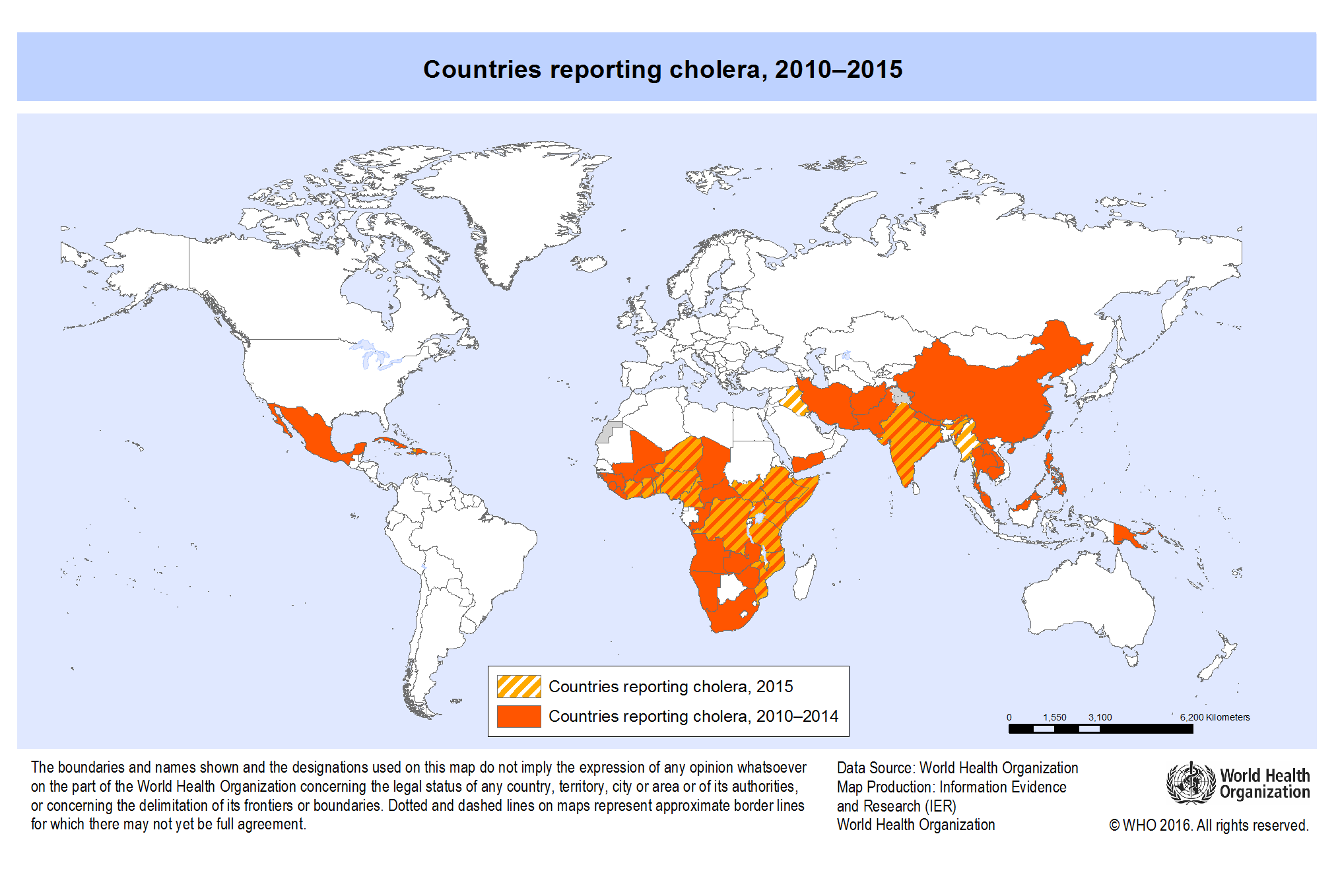 Cholera Verbreitung Welt