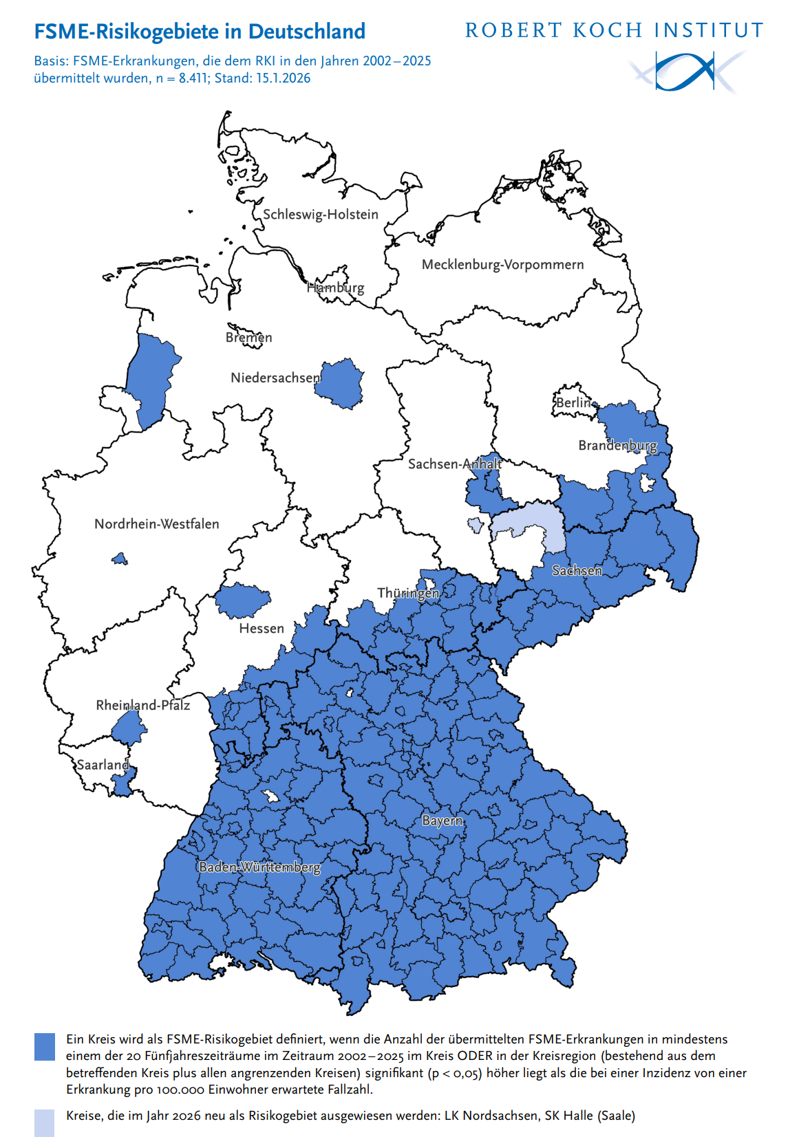 FSME Risikogebiete Deutschland 2026