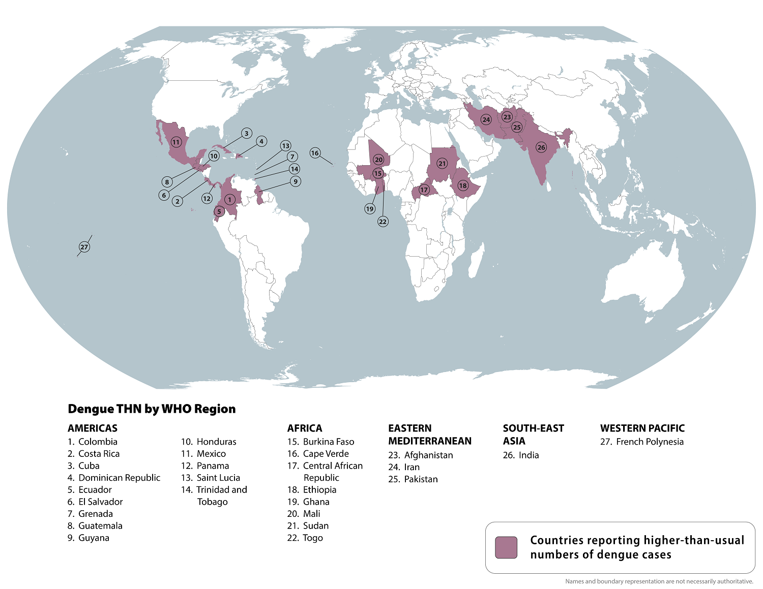 Welt Dengue Fälle