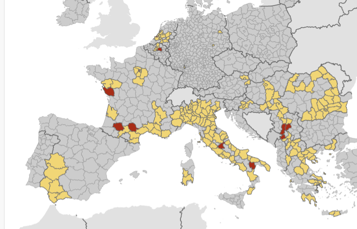 Verbreitung West Nil Virus in Europa 2026